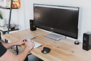 Body-In-Seat Remote Working Computer Desk